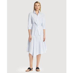 LAFAYETTE 148 Periwinkle Multi Striped Dress
